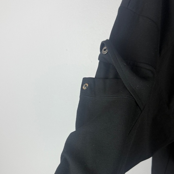 CAbi Black Quantum Hooded Cropped Pullover Sweatshirt Size XL - Picture 8 of 13